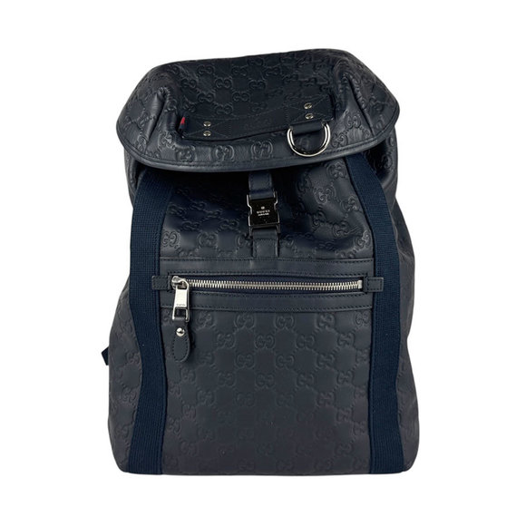 Gucci GUCCI Backpack Guccissima Leather Navy Men's 368561 z6668 - Picture 1 of 5